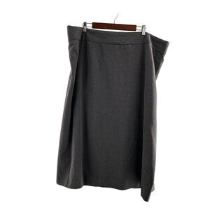 Jessica London Womens‎ Gray A-Line Plus Skirt Size 26 Career 46x32 Office Midi